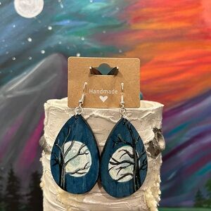 Handmade Blue Teardrop Earrings